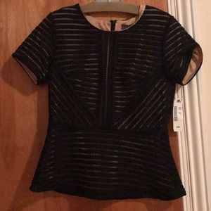 Fit and flair black top